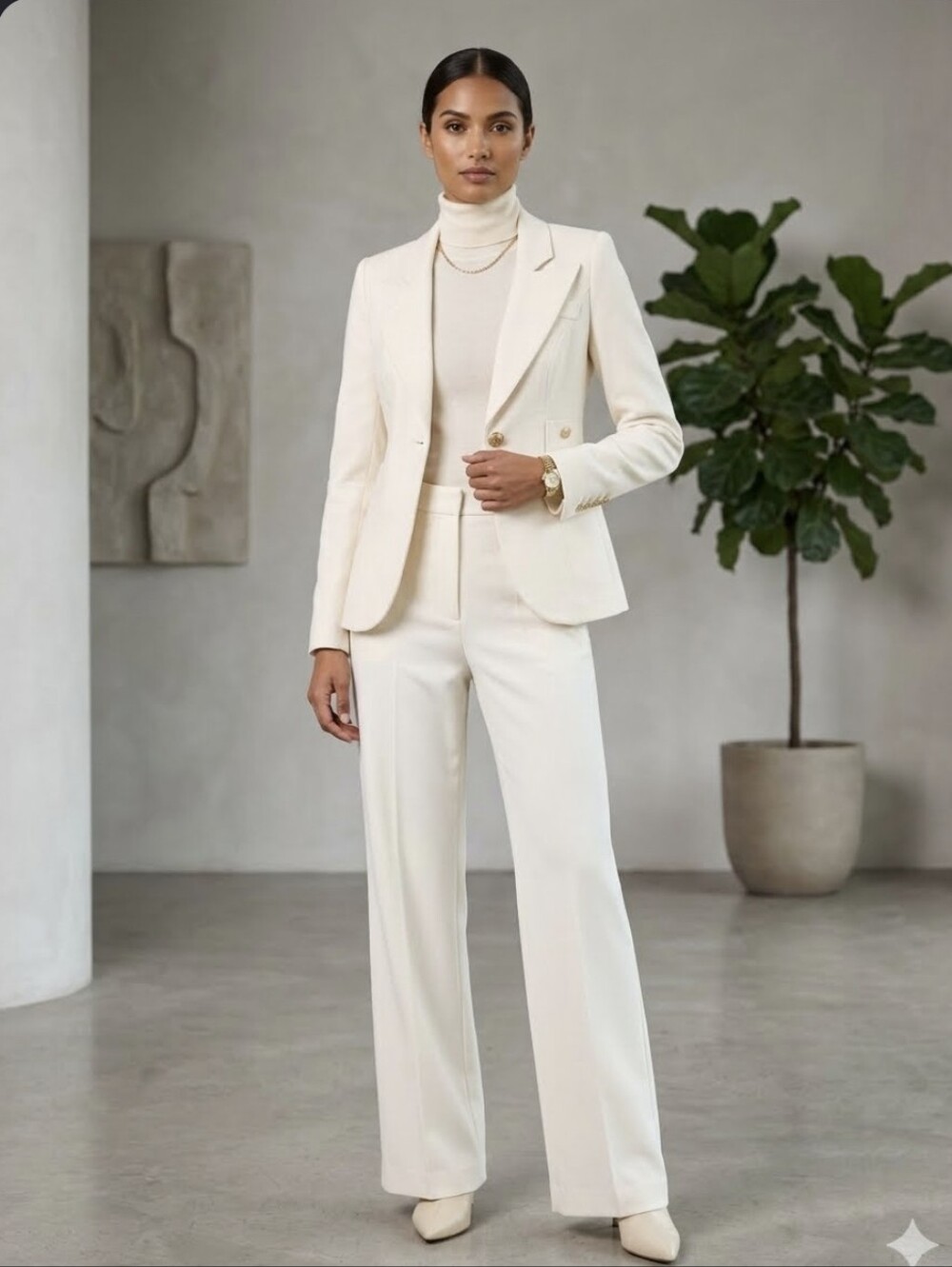 Smythe | Like a Sz6 Ivory Single-Button Tailored Blazer